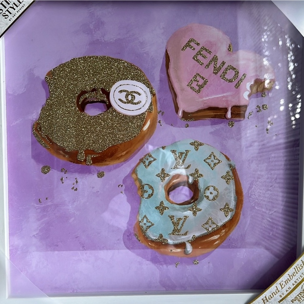 Luxury Donut Art with Designer Logos